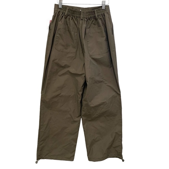 7FAM wide leg parachute pant olive green y2k jogger button down urban dance💃🏼 - Picture 5 of 10
